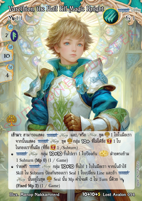 Varethion, the Half Elf Magic Knight